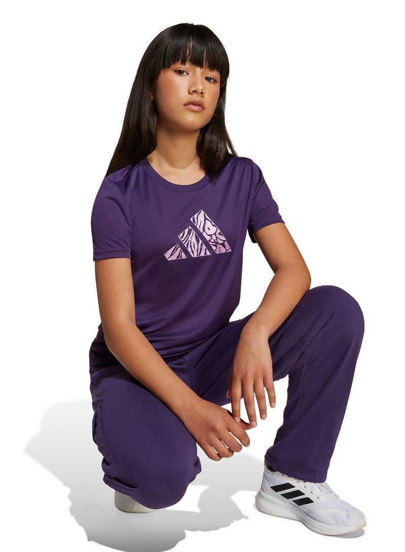 اديداس تيشيرت شبابي بتصميم جرافيك نحيف للتدريب بتقنية كلايماكول بطبعة حيوانات - Image 5